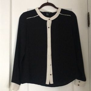 Forever 21 Black and White Blouse